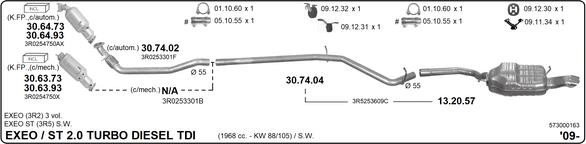 Imasaf 573000163 Exhaust system 573000163