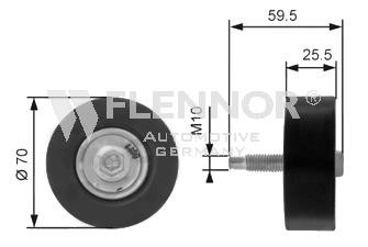 Flennor FU99380 V-ribbed belt tensioner (drive) roller FU99380