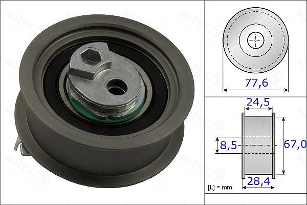 Autex 654865 Tensioner pulley, timing belt 654865