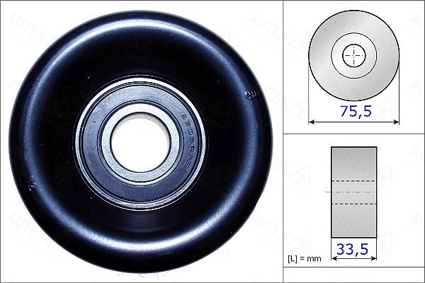 Autex 654872 V-ribbed belt tensioner (drive) roller 654872