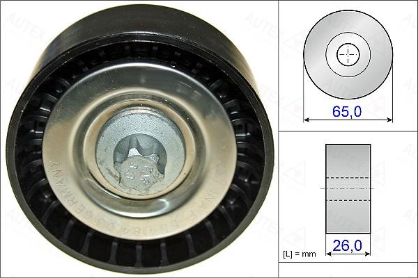 Autex 654873 V-ribbed belt tensioner (drive) roller 654873