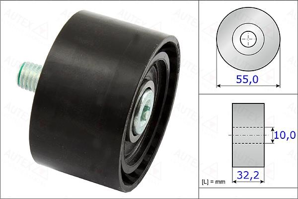 Autex 654877 V-ribbed belt tensioner (drive) roller 654877