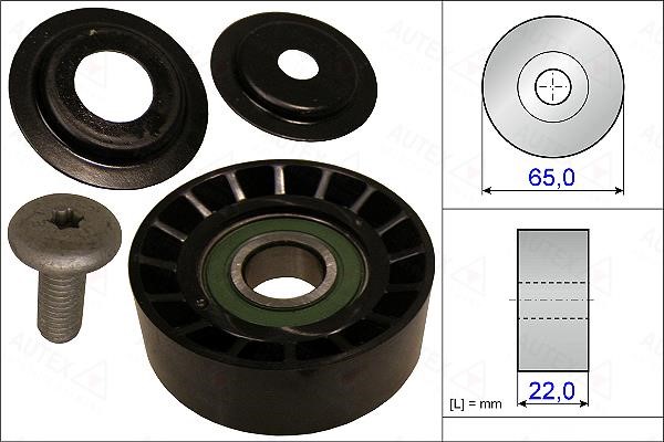 Autex 654900 V-ribbed belt tensioner (drive) roller 654900