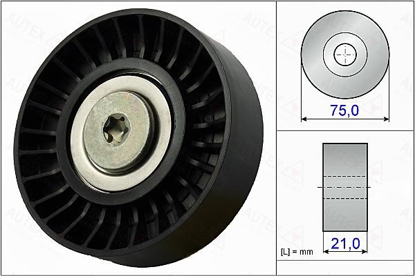 Autex 654901 V-ribbed belt tensioner (drive) roller 654901