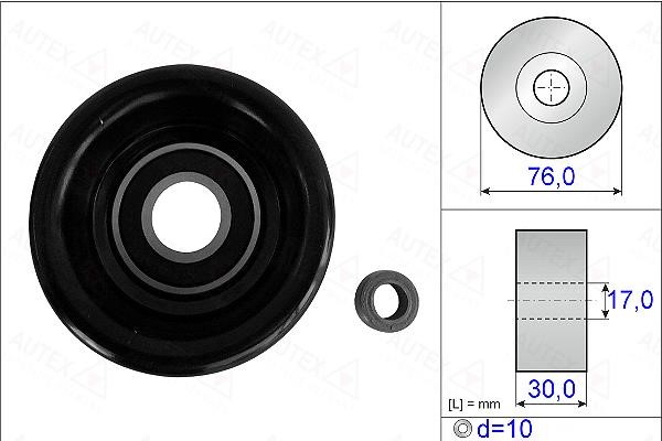 Autex 654933 V-ribbed belt tensioner (drive) roller 654933