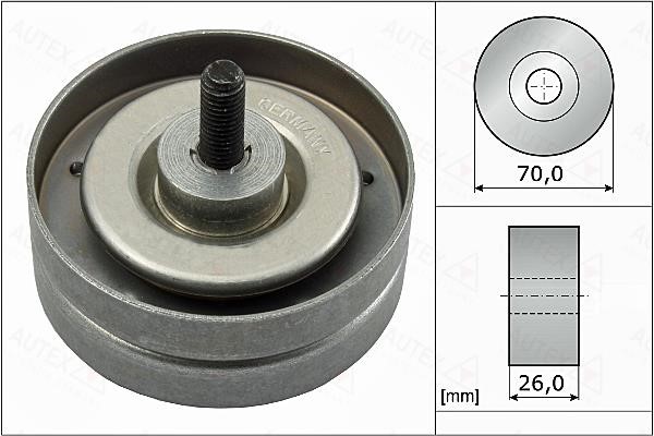 Autex 655066 V-ribbed belt tensioner (drive) roller 655066
