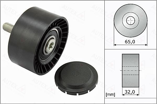 Autex 655089 V-ribbed belt tensioner (drive) roller 655089