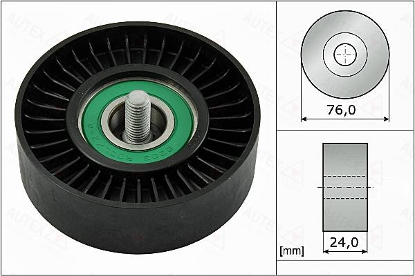 Autex 655111 V-ribbed belt tensioner (drive) roller 655111