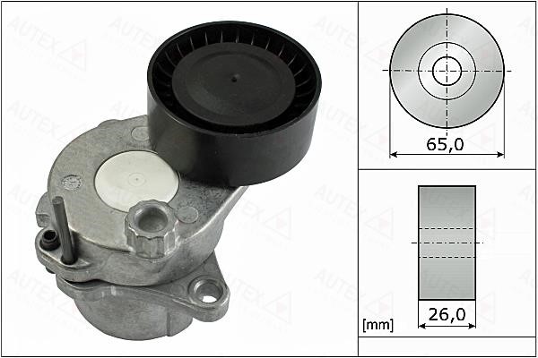 Autex 654987 V-ribbed belt tensioner (drive) roller 654987