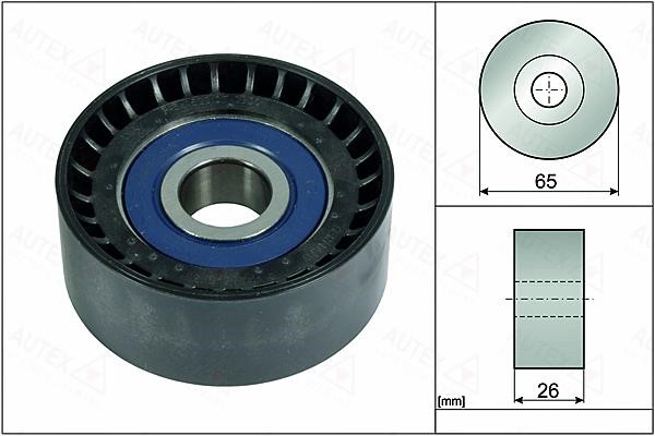 Autex 655114 V-ribbed belt tensioner (drive) roller 655114