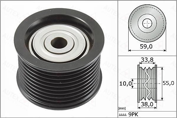Autex 655122 V-ribbed belt tensioner (drive) roller 655122