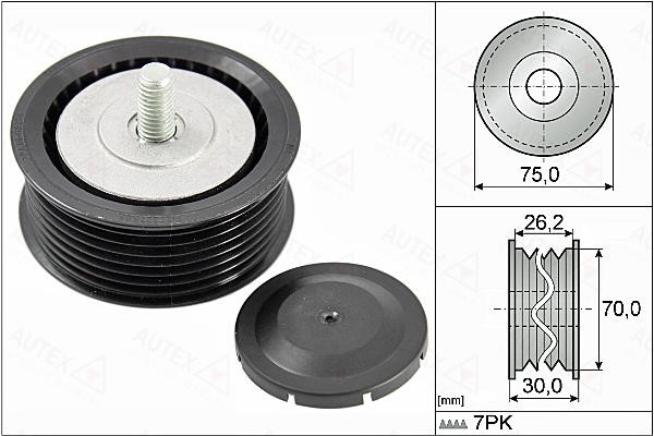 Autex 655144 V-ribbed belt tensioner (drive) roller 655144