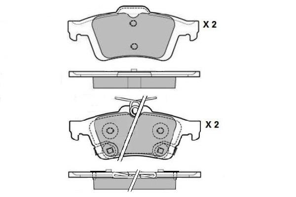ETF 12-1796 Brake Pad Set, disc brake 121796