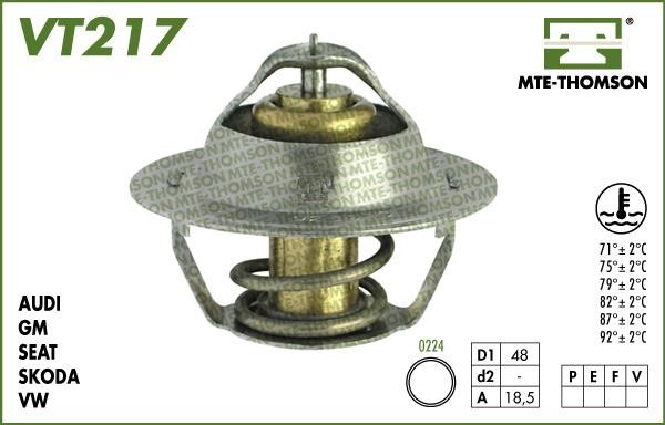 MTE-Thomson VT21787 Thermostat, coolant VT21787