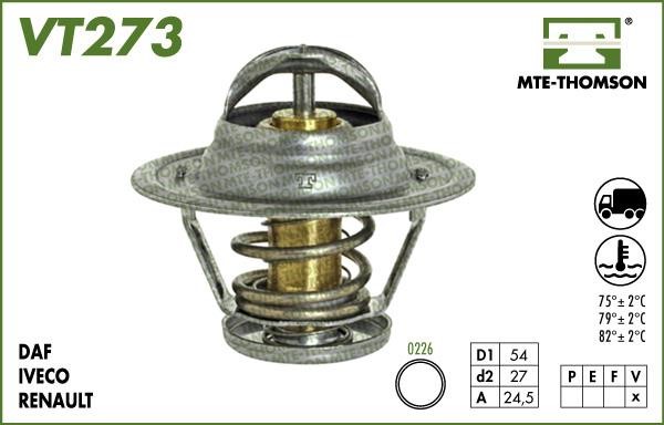 MTE-Thomson VT27382 Thermostat, coolant VT27382