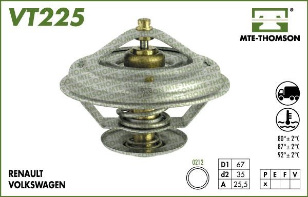 MTE-Thomson VT22580 Thermostat, coolant VT22580