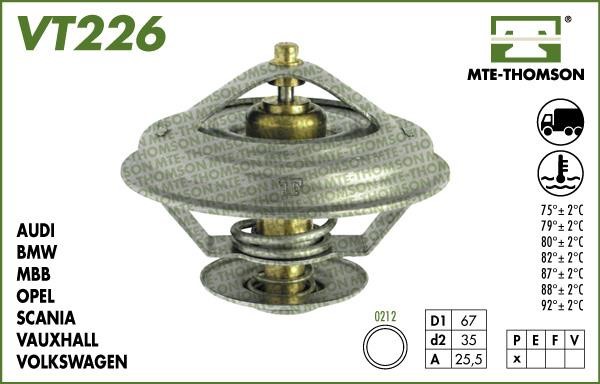 MTE-Thomson VT22682 Thermostat, coolant VT22682