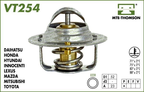 MTE-Thomson VT25482 Thermostat, coolant VT25482