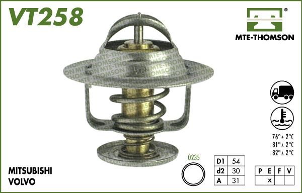 MTE-Thomson VT25876 Thermostat, coolant VT25876