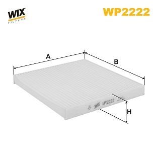 WIX WP2222 Filter, interior air WP2222