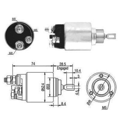 Hoffer 46034 Solenoid switch, starter 46034