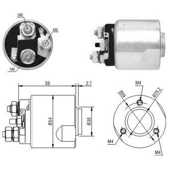 Hoffer 46170 Solenoid switch, starter 46170