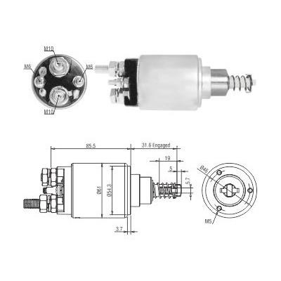 46275 Hoffer Solenoid switch, starter