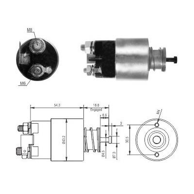 Hoffer 46317 Solenoid switch, starter 46317