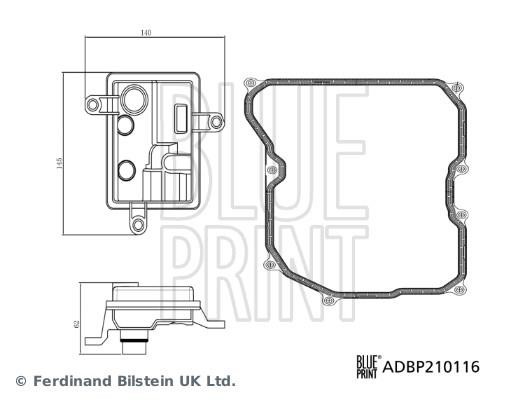Blue Print ADBP210116 Automatic filter, kit ADBP210116 ADBP210116 Blue Print Automatic filter, kit