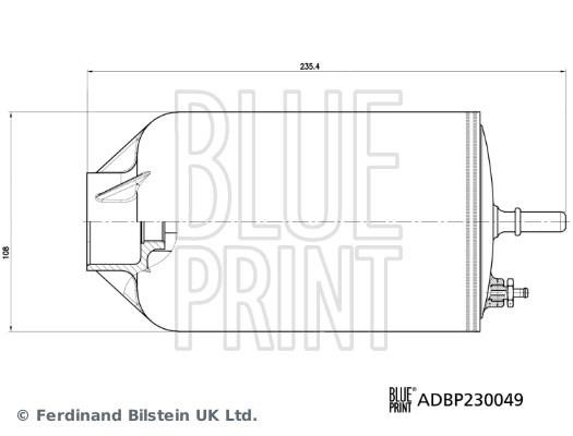 Automotive fuel filter MAN TGE: ADBP230049 Blue Print Fuel filter
