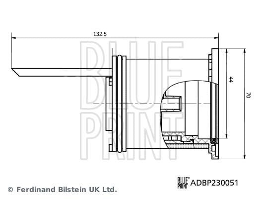Car fuel filter Audi Q5: ADBP230051 Blue Print Fuel filter