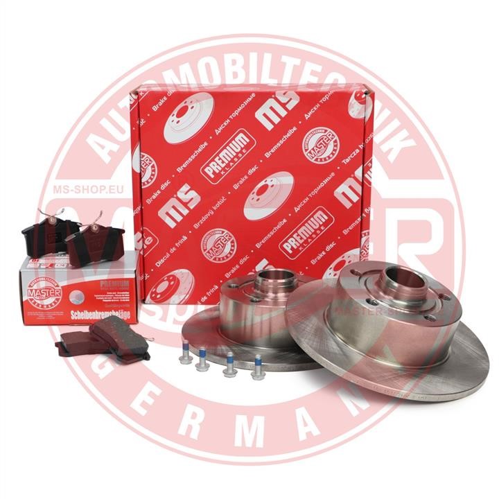 Brake discs with pads rear non-ventilated, set Master-sport 201002104