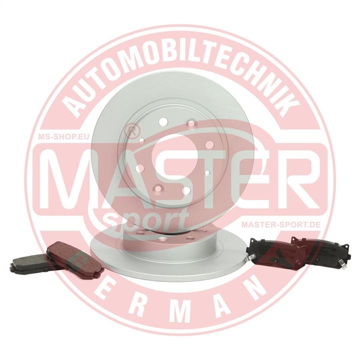 Master-sport 201003080 Brake discs with pads rear non-ventilated, set 201003080