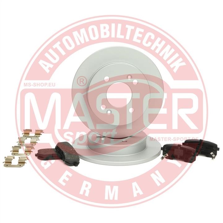 Master-sport 201003240 Brake discs with pads rear non-ventilated, set 201003240