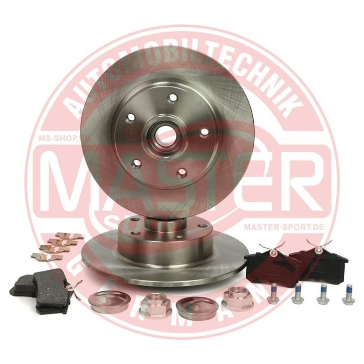Master-sport 201061901 Brake discs with pads rear non-ventilated, set 201061901