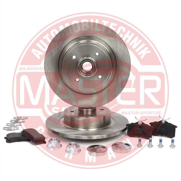 Master-sport 201101480 Brake discs with pads rear non-ventilated, set 201101480
