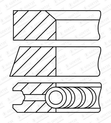 Piston rings Iveco Daily: 0845070000 Goetze Piston Ring Kit                                             