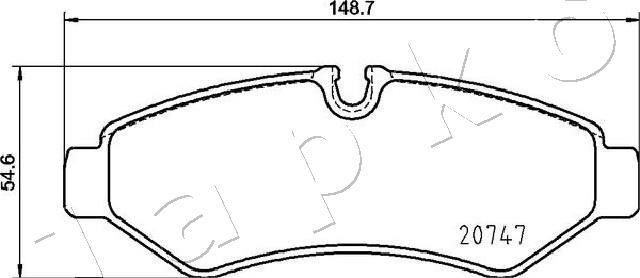 Disc brake pad set Mercedes eSprinter: 510535 Japko Brake pad set