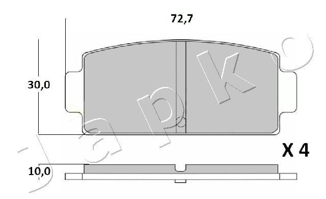 51MC01 Japko Brake pad set