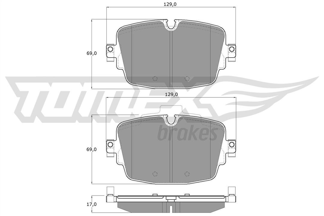 Tomex TX 16-13 Brake Pad Set, disc brake TX1613