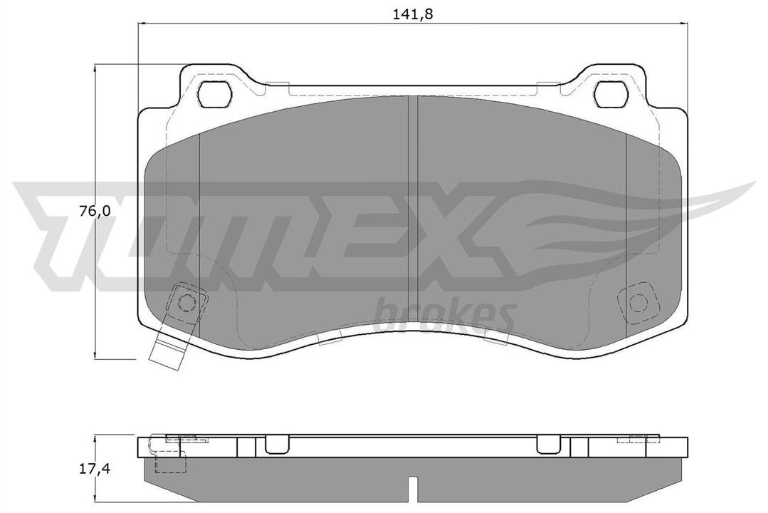 Tomex TX 19-95 Brake Pad Set, disc brake TX1995