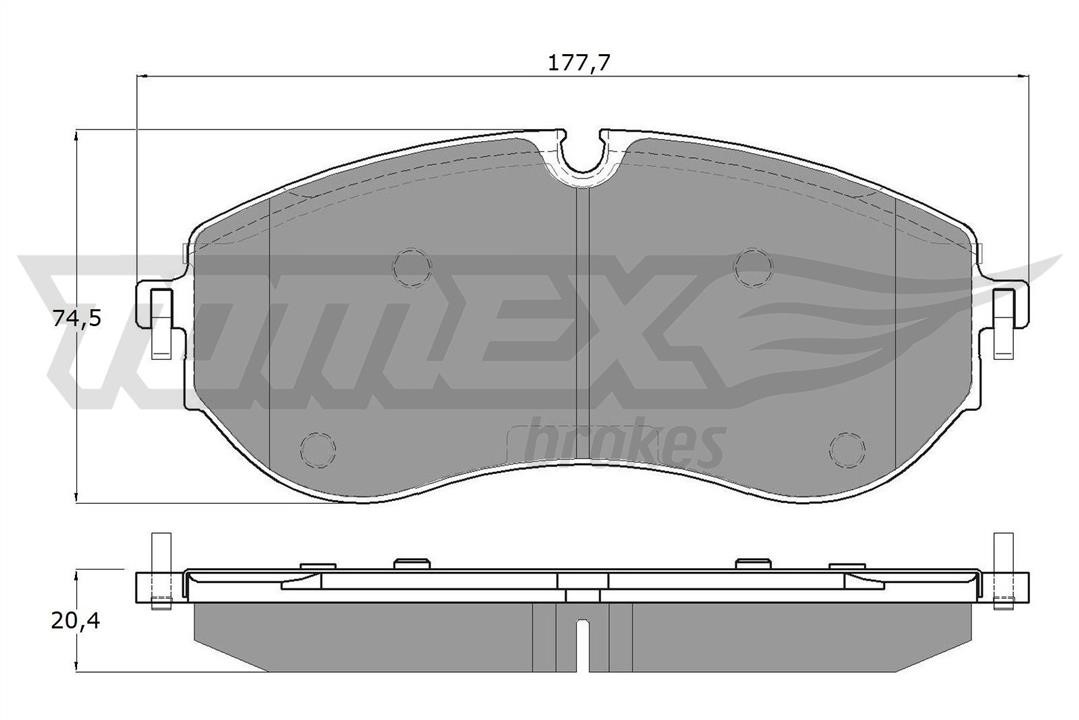 Tomex TX 19-96 Brake Pad Set, disc brake TX1996