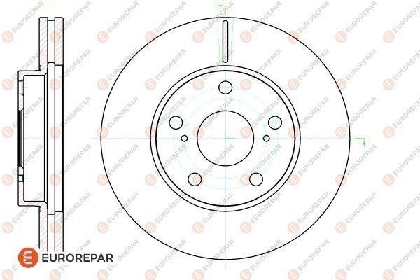 Eurorepar 1622812480 Ventilated disc brake, 1 pcs. 1622812480