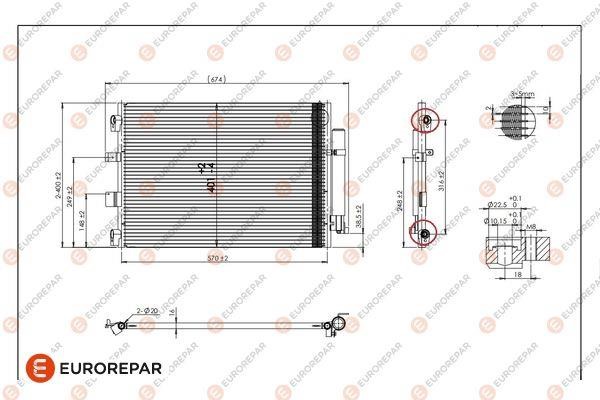 Eurorepar 1679997380 Condenser, air conditioning 1679997380