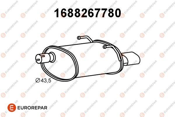 Eurorepar 1688267780 Rear Muffler 1688267780