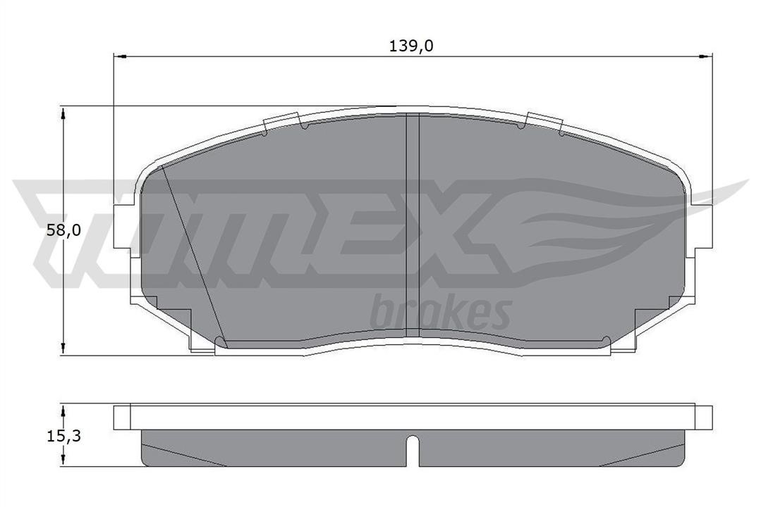 Tomex TX 17-421 Brake Pad Set, disc brake TX17421
