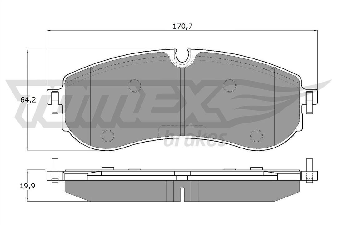 Tomex TX 19-97 Brake Pad Set, disc brake TX1997