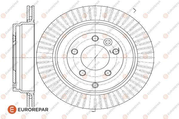 Eurorepar 1622811380 Ventilated disc brake, 1 pcs. 1622811380