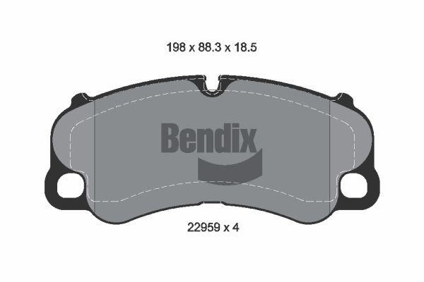 Bendix USA BPD1649 Brake Pad Set, disc brake BPD1649