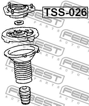 Febest TSS-026 Shock absorber support TSS026